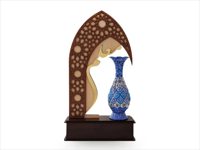 تندیس معلم گلدان میناکاری شده تندیس معلم گلدان میناکاری شده