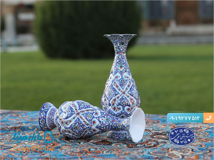 گلدان 16 سانتی میناکاری اسماعیلی