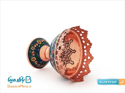 آجیل خوری مسی طرح پرداز ارتفاع 11 سانتی