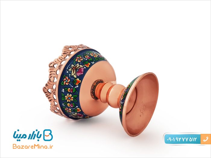 آجیل خوری مسی طرح پرداز ارتفاع 11 سانتی