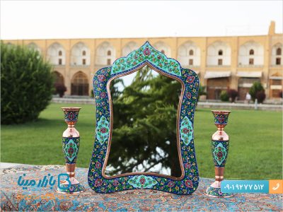 آینه مسی با نقاشی پرداز
