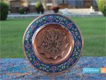 بشقاب ساده مس و پرداز