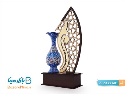 تندیس گلدان میناکاری طرح صبا