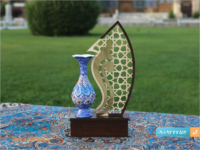 تندیس گلدان میناکاری طرح صبا