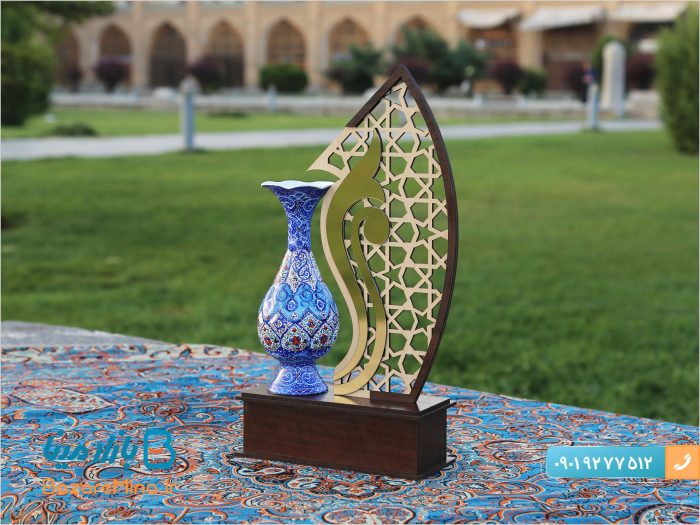 تندیس گلدان میناکاری طرح صبا