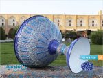 سنگاب بزرگ برجسته میناکاری اثر استاد اسماعیلی