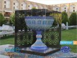 سنگاب بزرگ برجسته میناکاری اثر استاد اسماعیلی