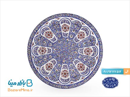 کاسه بشقاب میناکاری اصفهان اثر استاد اسماعیلی