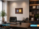 لوح تقدیر میناکاری شده طرح تابلو چوبی مشبک