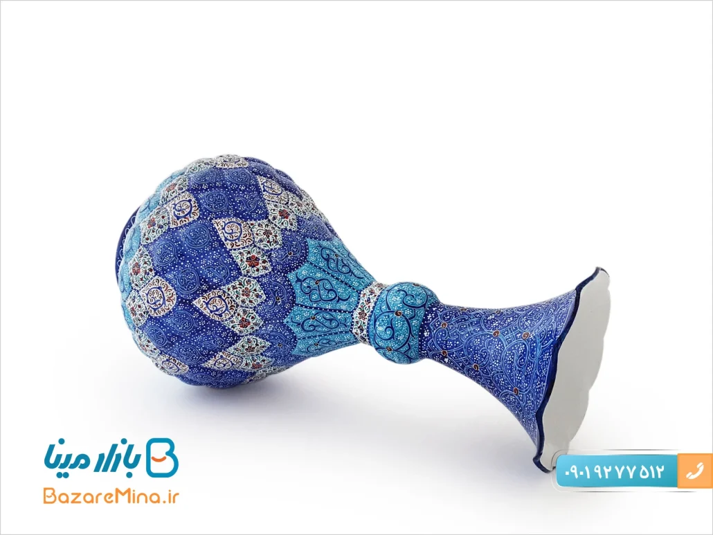 گلدان خمره ایی میناکاری