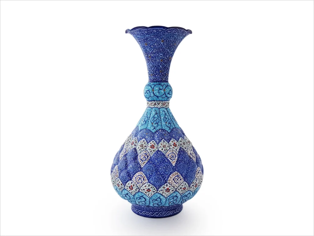 گلدان میناکاری خمره ای