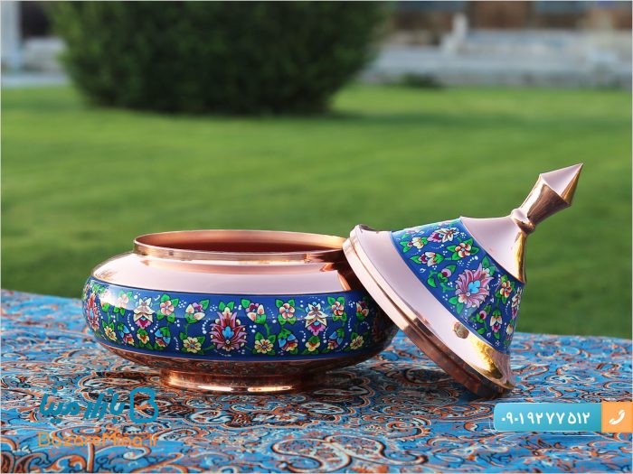 بشقاب پرنده بزرگ مس و پرداز اصفهان