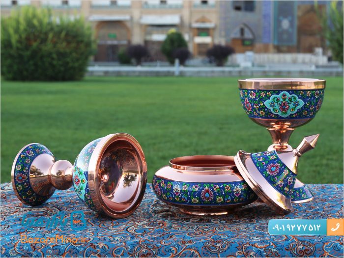 بشقاب پرنده بزرگ مس و پرداز اصفهان