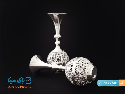 هنر ملیله کاری اصفهان صنایع دستی محبوب ایرانی گلدان توپی ملیله کاری بدون پایه