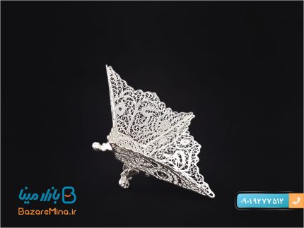 هنر ملیله کاری اصفهان صنایع دستی محبوب ایرانی کاسه آجیل خوری چهار گوش ملیله کاری اصفهان