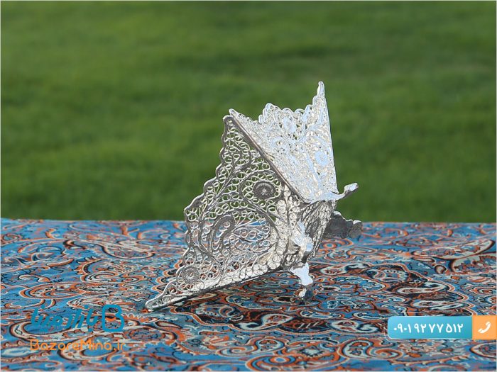 کاسه آجیل خوری چهار گوش ملیله کاری اصفهان