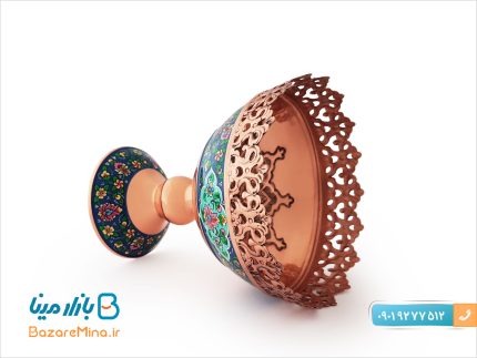 آجیل خوری مسی طرح پرداز ارتفاع 20 سانتی
