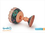 آجیل خوری مسی طرح پرداز ارتفاع 20 سانتی