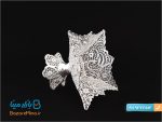 کاسه آجیل خوری چهار گوش پایه دار ملیله کاری