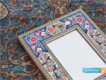 آینه مستطیل خاتم کاری نقاشی گل و مرغ سایز متوسط