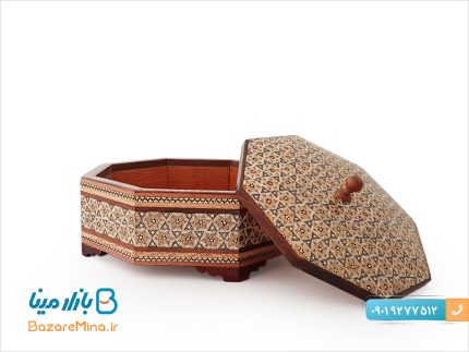 شکلات خوری خاتم کاری 8 گوش