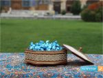 شکلات خوری خاتم کاری 8 گوش