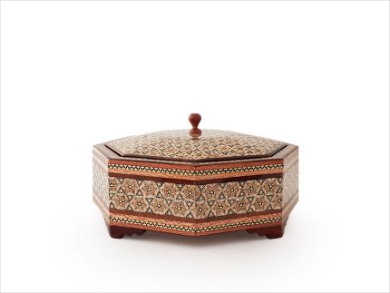 شکلات خوری خاتم کاری ۸ گوش