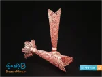 گلدان مسی ملیله کاری