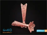 گلدان مسی ملیله کاری