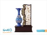 تندیس گلدان میناکاری 16 سانتی طرح پردیس