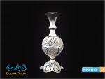گلدان توپی ملیله کاری پایه دار