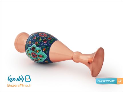 گلدان مس و پرداز 25 سانتی