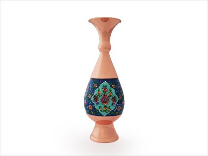 گلدان مس و پرداز 25 سانتی