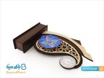 تندیس میناکاری ساعت دار طرح سرو