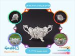 کاسه آجیل خوری دسته دار ملیله کاری