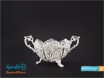 کاسه آجیل خوری دسته دار ملیله کاری