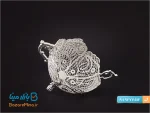 کاسه آجیل خوری دسته دار ملیله کاری