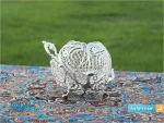 کاسه آجیل خوری دسته دار ملیله کاری