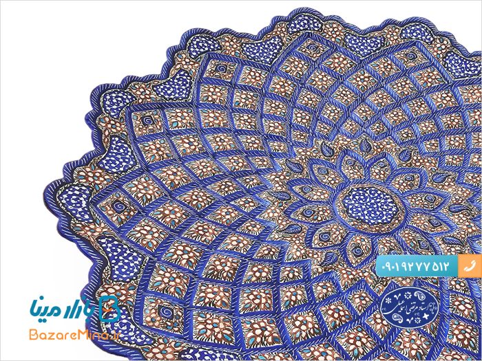 بشقاب میناکاری ختایی توخالی