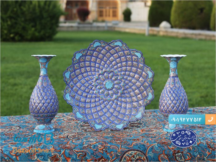 بشقاب میناکاری خطایی توخالی