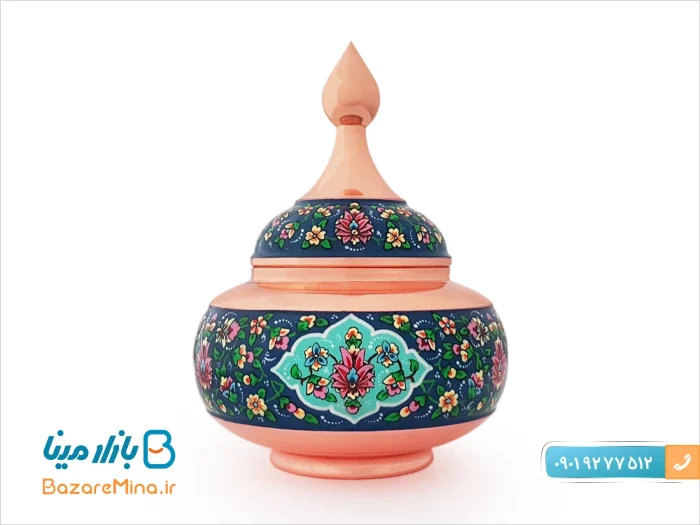 قندان بزرگ مسی و نقاشی پرداز