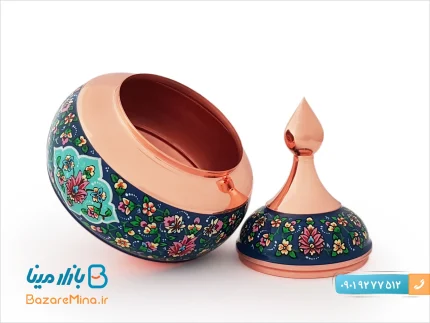 قندان بزرگ مسی و نقاشی پرداز