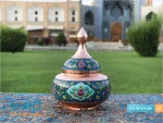 قندان بزرگ مسی و نقاشی پرداز
