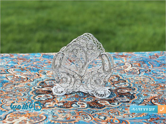 جا دستمال کاغذی رومیزی ملیله کاری