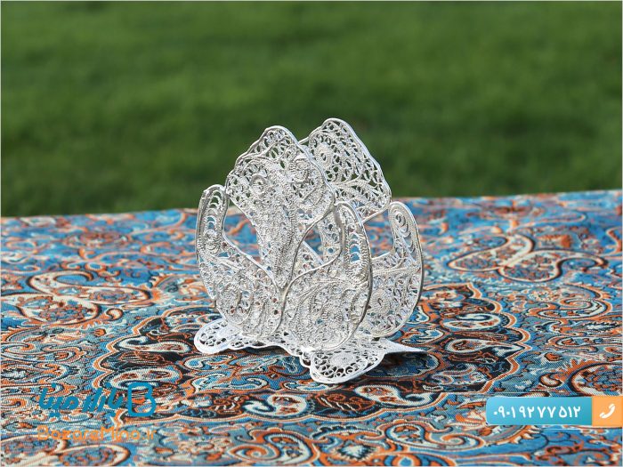 جا دستمال کاغذی رومیزی ملیله کاری