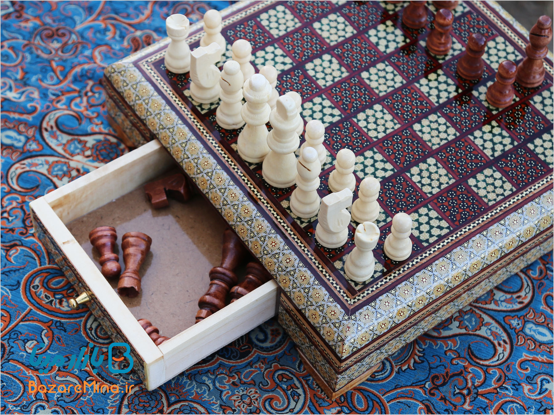 صفحه شطرنج خاتم کاری