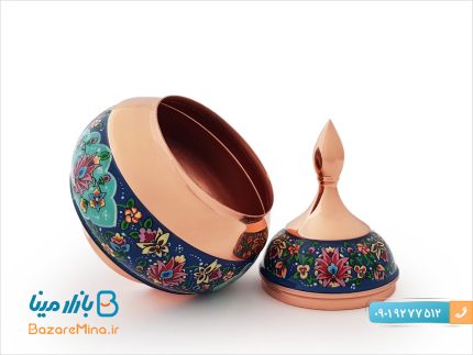 قندان بزرگ مس و پرداز