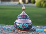 قندان بزرگ مس و پرداز