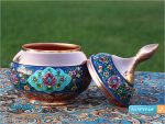 قندان بزرگ مس و پرداز