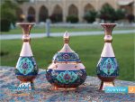 قندان بزرگ مس و پرداز